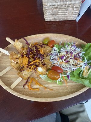 Tofu skewers  at Onederz Hostel in Siem Reap