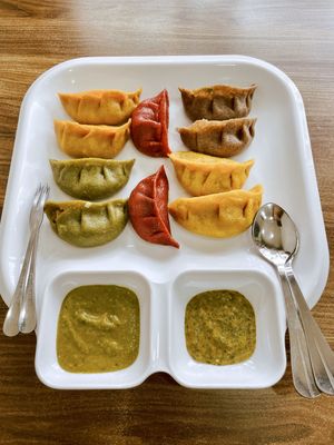 Momo   at Sat Saheb in Kathmandu