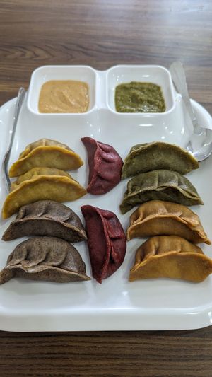 Assorted momos at Sat Saheb in Kathmandu