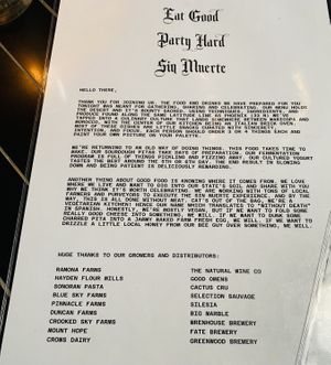 Story about the food  at Sin Muerte in Phoenix