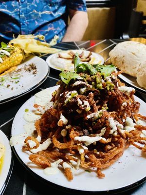Onions strings - one of the better items  at Sin Muerte in Phoenix