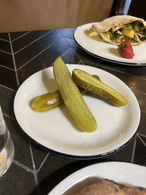 Homemade dill pickles  at Sin Muerte in Phoenix