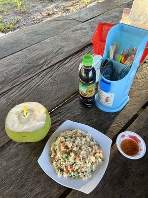 Fried rice with vegetables, no egg  at Lake Restaurant in Kampot