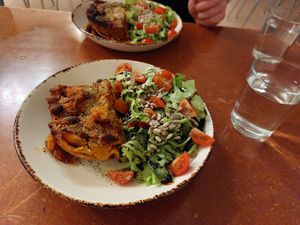 Vegane Lasagne at Héraðsskólinn Historic Guesthouse in Laugarvatn