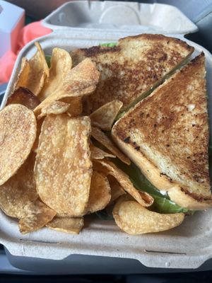 BLT with avocado and house made chips 😋   at Vine Vegan in Brandon