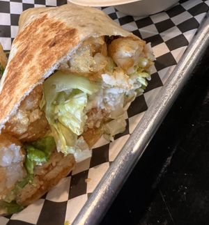 Buffalo Chick’n Salad Wrap  at Vine Vegan in Brandon