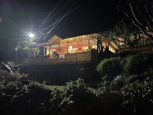 View of the building from below   at Ananda  in Dharamshala