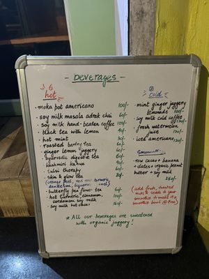 Drinks menu   at Ananda  in Dharamshala