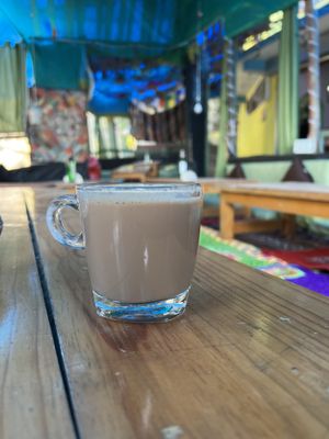 Soy masala tea   at Ananda  in Dharamshala