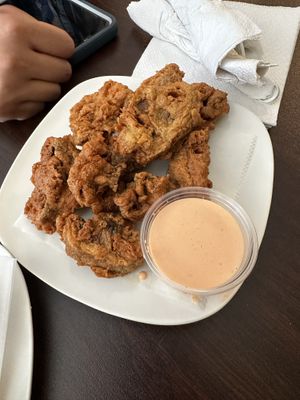 Crispy mushrooms    at Starving Vegan in Brooklyn