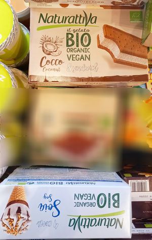 veganes milchschnitteneis & veganes wie cornetto-eis at Denns BioMarkt in Remscheid