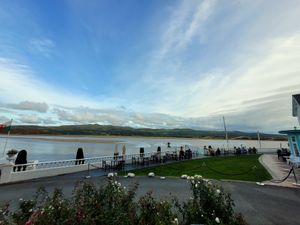 The Hotel Portmeirion Outdoor Seating. at Hotel Portmeirion & Castell Deudraeth in Gwynedd