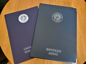 Portmeirion Menu Covers. at Hotel Portmeirion & Castell Deudraeth in Gwynedd