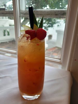 The Mermaid Non-alcoholic Cocktail. at Hotel Portmeirion & Castell Deudraeth in Gwynedd