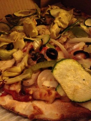 artichoke hearts have my heart at Skipolini's Pizza in Concord