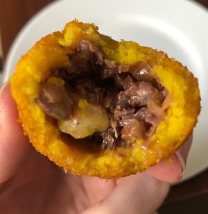 Pumpkin kibbeh  at Arlequin in Abu Dhabi