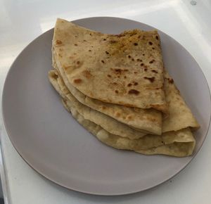 Dhalpuri roti  at West to West Kitchen in Abu Dhabi
