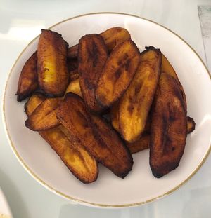 Fried plantains  at West to West Kitchen in Abu Dhabi