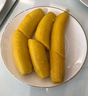 Boiled plantains   at West to West Kitchen in Abu Dhabi