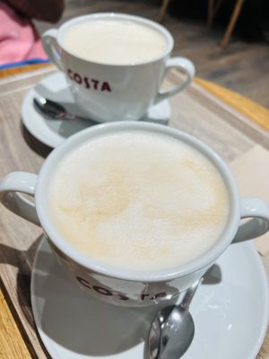 Oat milk lattes  at Costa Coffee in Dundee