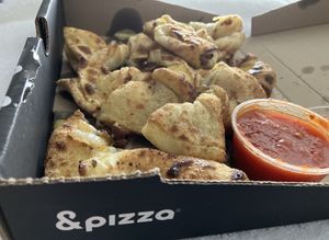 vegan garlic knots  at &pizza in Bel Air