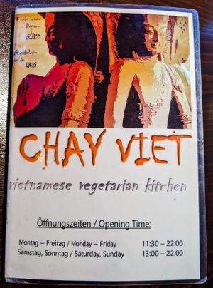 Menu page at Chay Village at Chay Village in Berlin