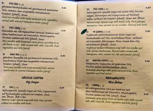 Menu page at Chay Village at Chay Village in Berlin