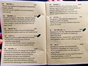 Menu page at Chay Village at Chay Village in Berlin