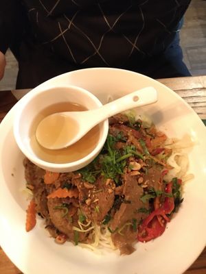 noodles with vegetables and tofu at Chay Village in Berlin