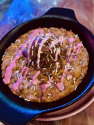 Cookie skillet with chocolate ice cream  at Love Vibe - DIFC in Dubai
