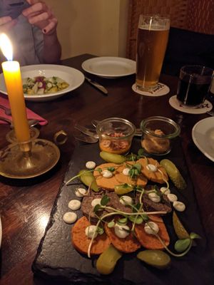 Meat platter at Vaust Braugaststatte in Berlin