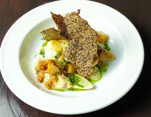 schwarzwurzelsalat at Vaust Braugaststatte in Berlin