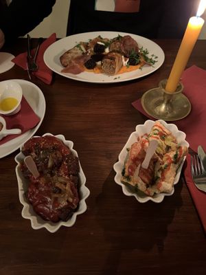 currywurst, maultaschen & kohlroladen  at Vaust Braugaststatte in Berlin