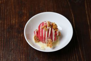 Himbeersorbet at Vaust Braugaststatte in Berlin