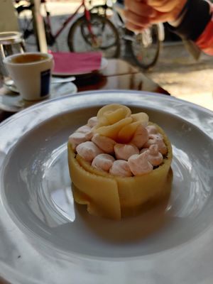 Marcipan tarte at Vaust Braugaststatte in Berlin