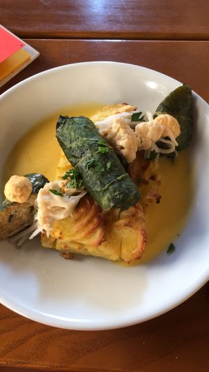 Kohlrabi-cauliflower rolls  at Vaust Braugaststatte in Berlin