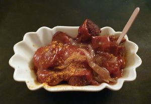 Currywurst at Vaust Braugaststatte in Berlin