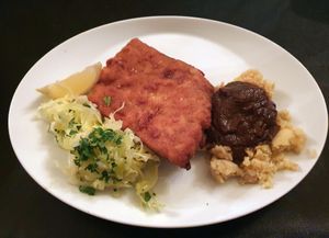 Schnitzel at Vaust Braugaststatte in Berlin