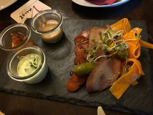 Vesper platter at Vaust Braugaststatte in Berlin