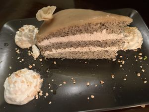 Marzipan and poppy seed tarte  at Vaust Braugaststatte in Berlin