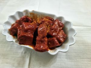 seitan curry sausage at Vaust Braugaststatte in Berlin