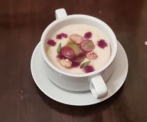 almond soup at Vaust Braugaststatte in Berlin