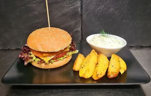 burger wedges at Vaust Braugaststatte in Berlin