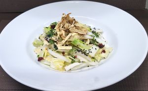 ravioli green cabbage at Vaust Braugaststatte in Berlin