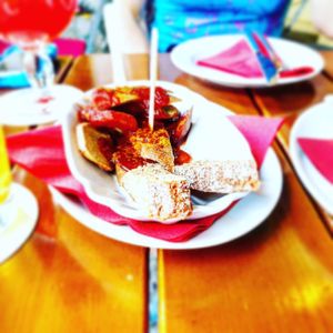 Curry wurst starter at Vaust Braugaststatte in Berlin