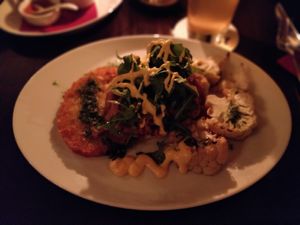 Potato steal with other delicious stuff at Vaust Braugaststatte in Berlin