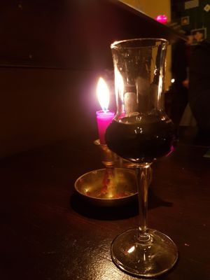 Alcoholic Herbal drink (kräuterbitter) at Vaust Braugaststatte in Berlin