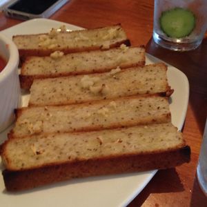 vegan garlic bread  at Picazzo's Organic Italian Kitchen in Sedona