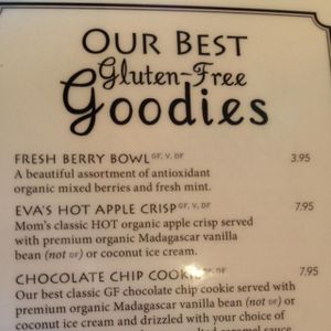 Hot Apple Crisp w/ coconut ice cream = vegan at Picazzo's Organic Italian Kitchen in Sedona