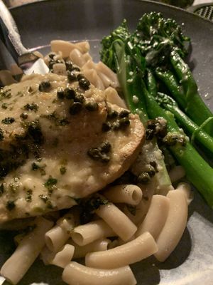 Vegan chickn piccata  at Picazzo's Organic Italian Kitchen in Sedona